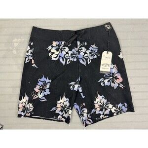 Billabong Size 30 Sunday Pro Performance 19" Men Board Short Stealth Navy Stretc